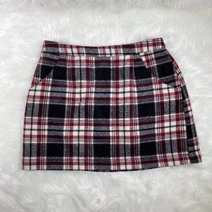 Forever 21 plaid flannel lined skirt